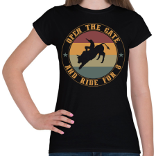 PRINTFASHION Ride for 8 - Női póló - Fekete női póló