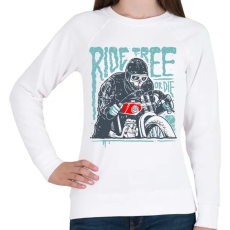 PRINTFASHION Ride Free - Női pulóver - Fehér