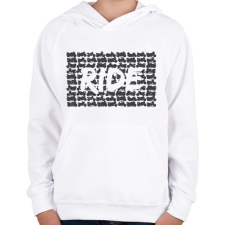 PRINTFASHION RIDE - Gyerek kapucnis pulóver - Fehér gyerek pulóver, kardigán