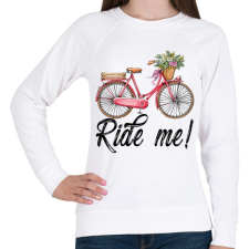 PRINTFASHION Ride me! - Női pulóver - Fehér női pulóver, kardigán