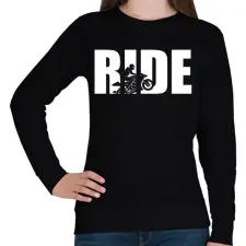 PRINTFASHION Ride motoros póló - Női pulóver - Fekete női pulóver, kardigán