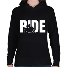 PRINTFASHION Ride - Női kapucnis pulóver - Fekete