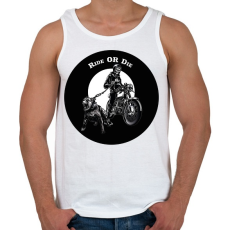 PRINTFASHION Ride or die - Motoros minta - Férfi atléta - Fehér