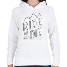 PRINTFASHION Ride or Die - Női kapucnis pulóver - Fehér