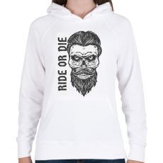 PRINTFASHION Ride or Die - Női kapucnis pulóver - Fehér