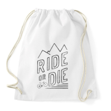 PRINTFASHION Ride or Die - Sportzsák, Tornazsák - Fehér tornazsák
