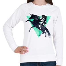 PRINTFASHION Ride the universe - Női pulóver - Fehér