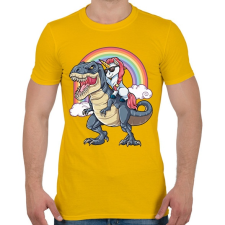 PRINTFASHION Ridin Unicorn - Férfi póló - Sárga férfi póló