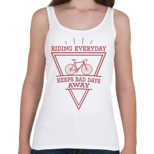 PRINTFASHION Riding everyday - Női atléta - Fehér női trikó