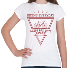 PRINTFASHION Riding everyday - Női póló - Fehér