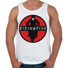 PRINTFASHION Ridingfish - Férfi atléta - Fehér atléta, trikó