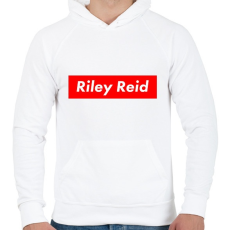 PRINTFASHION riley reid - Férfi kapucnis pulóver - Fehér