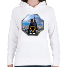 PRINTFASHION Ring of Elysium ikon Logó - Női kapucnis pulóver - Fehér női pulóver, kardigán