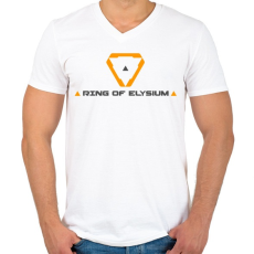 PRINTFASHION Ring of Elysium szöveges Logó - Férfi V-nyakú póló - Fehér