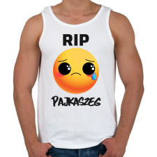 PRINTFASHION RIP Pajkaszeg - Férfi atléta - Fehér atléta, trikó
