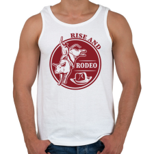 PRINTFASHION Rise and rodeo - Férfi atléta - Fehér atléta, trikó