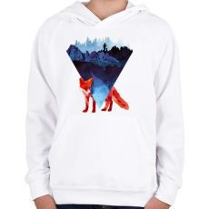 PRINTFASHION Risky road - Gyerek kapucnis pulóver - Fehér