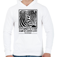 PRINTFASHION Ritka betegségek - Férfi kapucnis pulóver - Fehér férfi pulóver, kardigán