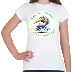 PRINTFASHION Ritka, mint a fehér holló... - Női póló - Fehér