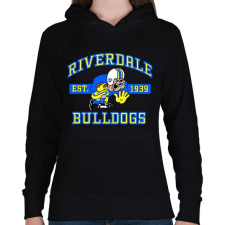 PRINTFASHION Riverdale Bulldogs - Női kapucnis pulóver - Fekete női pulóver, kardigán