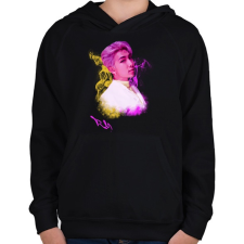 PRINTFASHION RM - Gyerek kapucnis pulóver - Fekete gyerek pulóver, kardigán