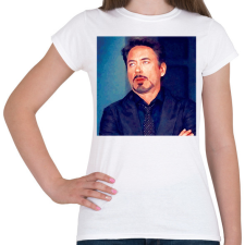 PRINTFASHION robert downey jr - Női póló - Fehér női póló