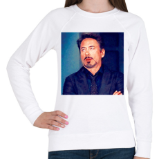 PRINTFASHION robert downey jr - Női pulóver - Fehér