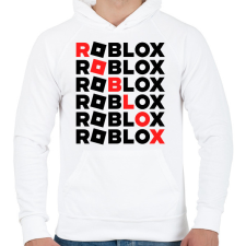PRINTFASHION roblox - Férfi kapucnis pulóver - Fehér férfi pulóver, kardigán