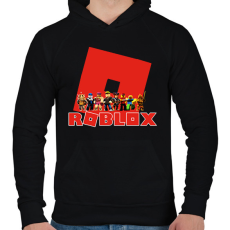 PRINTFASHION roblox - Férfi kapucnis pulóver - Fekete