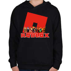 PRINTFASHION roblox - Gyerek kapucnis pulóver - Fekete