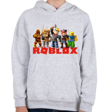 PRINTFASHION Roblox - Gyerek kapucnis pulóver - Sport szürke gyerek pulóver, kardigán