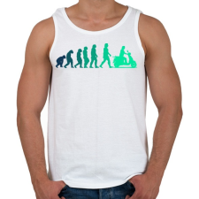 PRINTFASHION Robogó evolúció - Férfi atléta - Fehér atléta, trikó