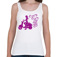 PRINTFASHION Robogós lány - Női atléta - Fehér