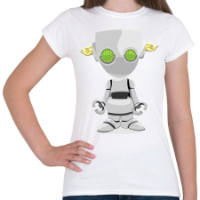PRINTFASHION Robot - Női póló - Fehér női póló