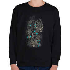 PRINTFASHION Robothalak - Gyerek pulóver - Fekete gyerek pulóver, kardigán