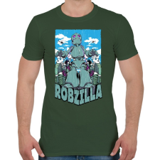 PRINTFASHION Robzilla - Férfi póló - Katonazöld férfi póló