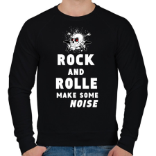 PRINTFASHION rock and roll2 - Férfi pulóver - Fekete férfi pulóver, kardigán