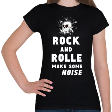 PRINTFASHION rock and roll2 - Női póló - Fekete női póló