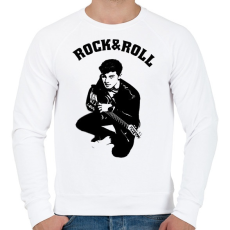 PRINTFASHION rock and roll4 - Férfi pulóver - Fehér