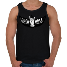 PRINTFASHION Rock and Roll fesztivál - Férfi atléta - Fekete atléta, trikó