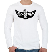 PRINTFASHION Rock and Roll fesztivál - Férfi hosszú ujjú póló - Fehér férfi póló