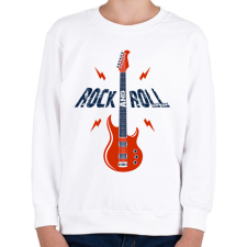 PRINTFASHION Rock and roll - Gyerek pulóver - Fehér gyerek pulóver, kardigán