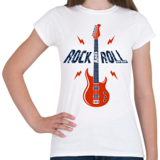 PRINTFASHION Rock and roll - Női póló - Fehér női póló