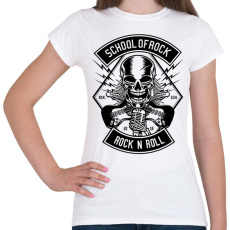 PRINTFASHION Rock and roll - Női póló - Fehér