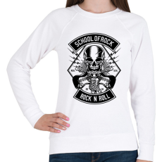 PRINTFASHION Rock and roll - Női pulóver - Fehér