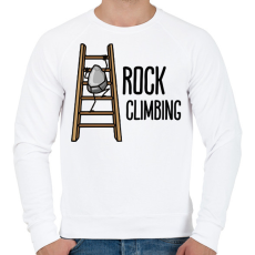 PRINTFASHION Rock climbing - Férfi pulóver - Fehér