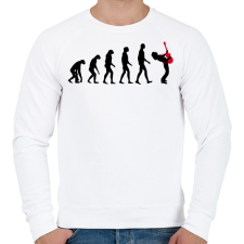 PRINTFASHION Rock evolúció - Férfi pulóver - Fehér férfi pulóver, kardigán