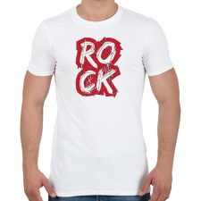 PRINTFASHION ROCK felirat - Férfi póló - Fehér férfi póló