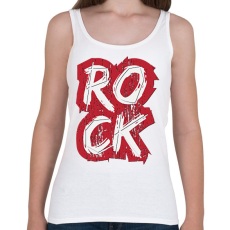 PRINTFASHION ROCK felirat - Női atléta - Fehér