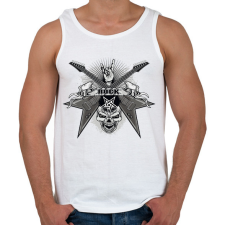 PRINTFASHION rock - Férfi atléta - Fehér atléta, trikó